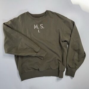 MAGNLENS Crewneck Sweatshirt‎ Womens Small Relaxed Green Japanese Streetwear